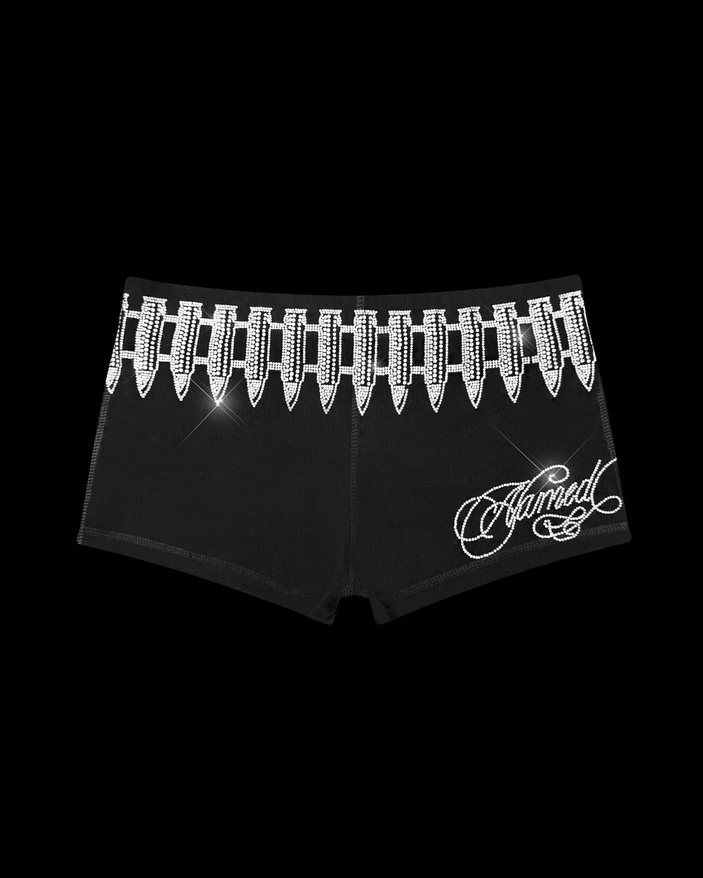 NMDCLLC ENEMY RHINESTONE CROP&HOTPANT