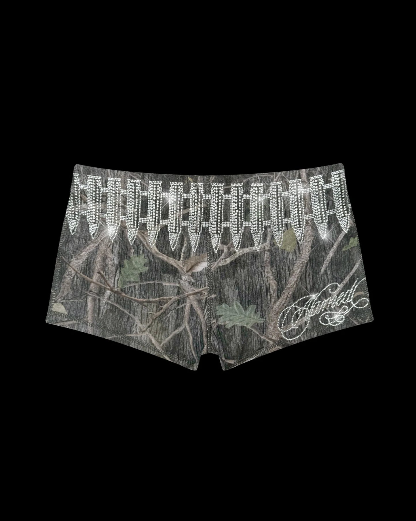 NMDCLLC ENEMY RHINESTONE CROP&HOTPANT