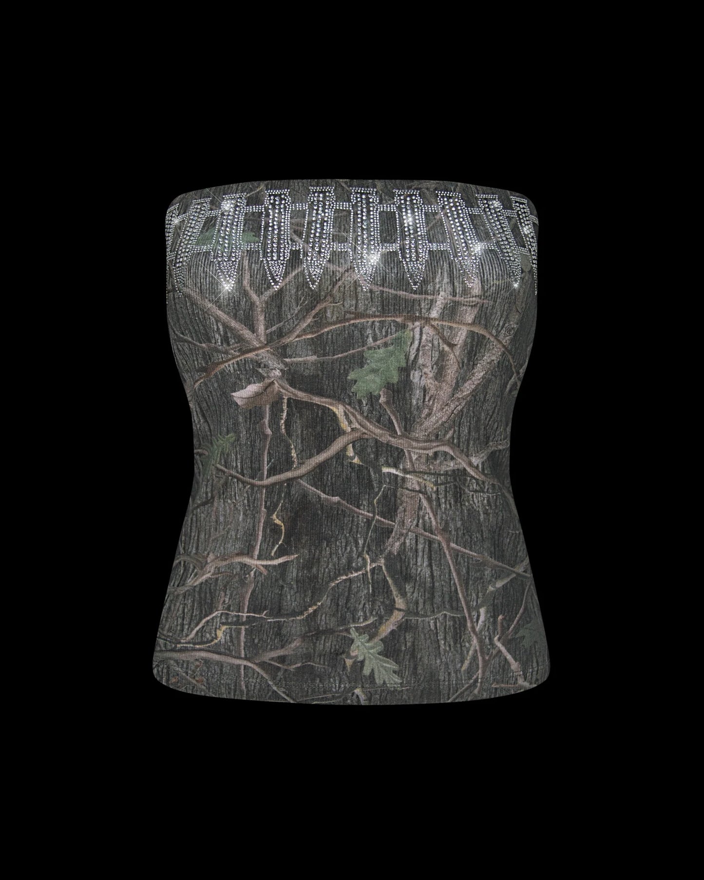 NMDCLLC ENEMY RHINESTONE CROP&HOTPANT